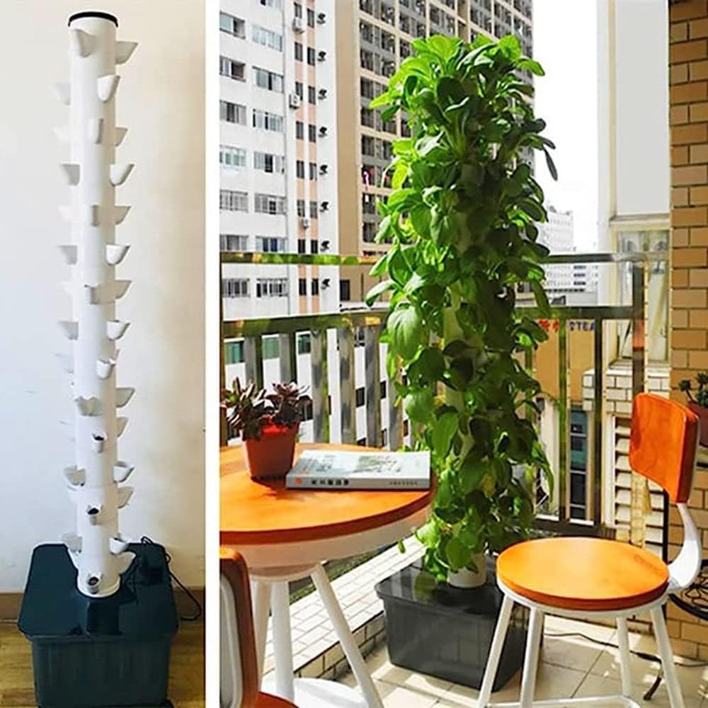 Aquaponik-Wachssystem,Hydroponik-Turm,Indoor Kräutergarten Kit, Hydroponische Anzuchtsystem,Indoor G