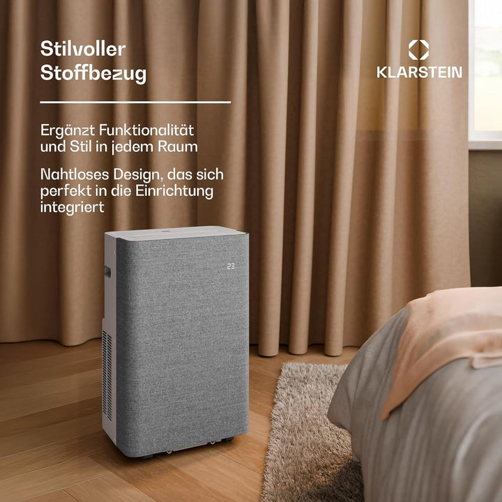 Klarstein AireLux Mobile Klimaanlage – 14.000 BTU, Für Räume bis 51 m², App & Sprachsteuerung, 4-in-
