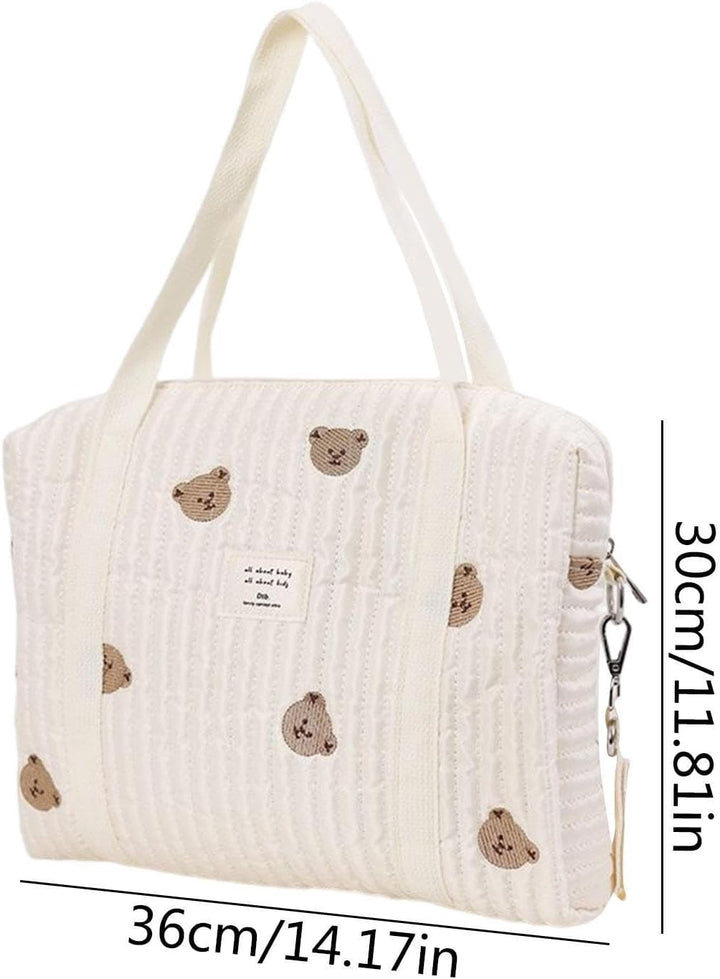 Baby Wickeltasche, Wickeltasche Tragetasche, Grosse Kapazität Baumwolle Wickeltasche für Kinderwagen