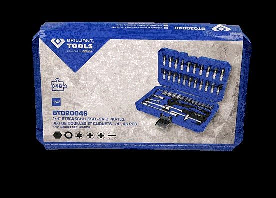 BRILLIANT TOOLS BT020046 1/4" Steckschlüssel-Satz, 46-tlg [Powered by KS TOOLS] 46-tlg., 46-tlg.