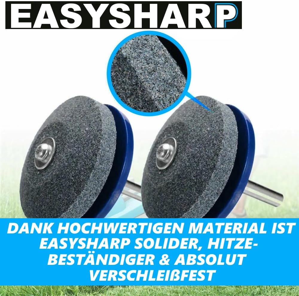 EASYSHARP Rasenmäher Messerschärfer Set Rasenmäherschärfer, Rasenmäher Auswuchtkegel Auswuchtgerät [