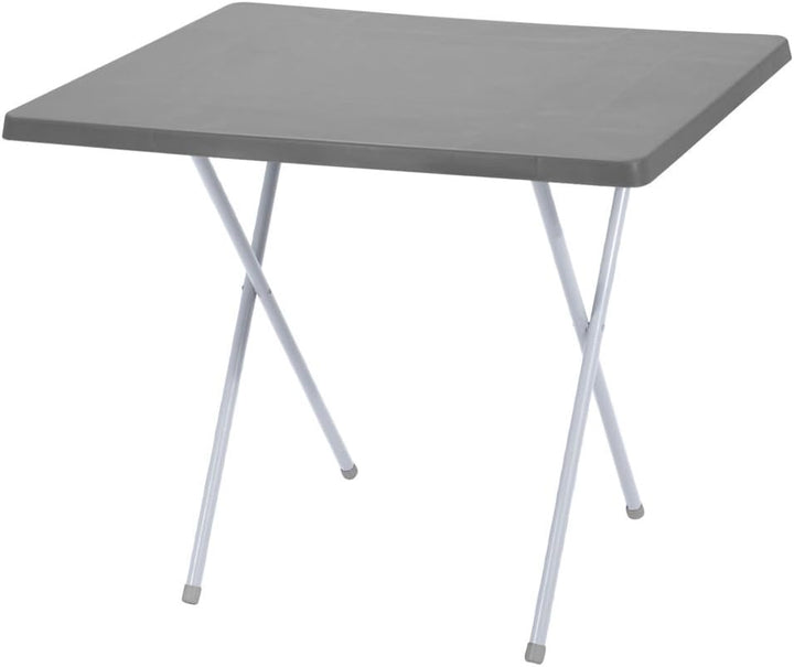 Spetebo Campingtisch klappbar und höhenverstellbar auf 2 Grössen - Farbe: grau - 79cm x 60cm x 50-62