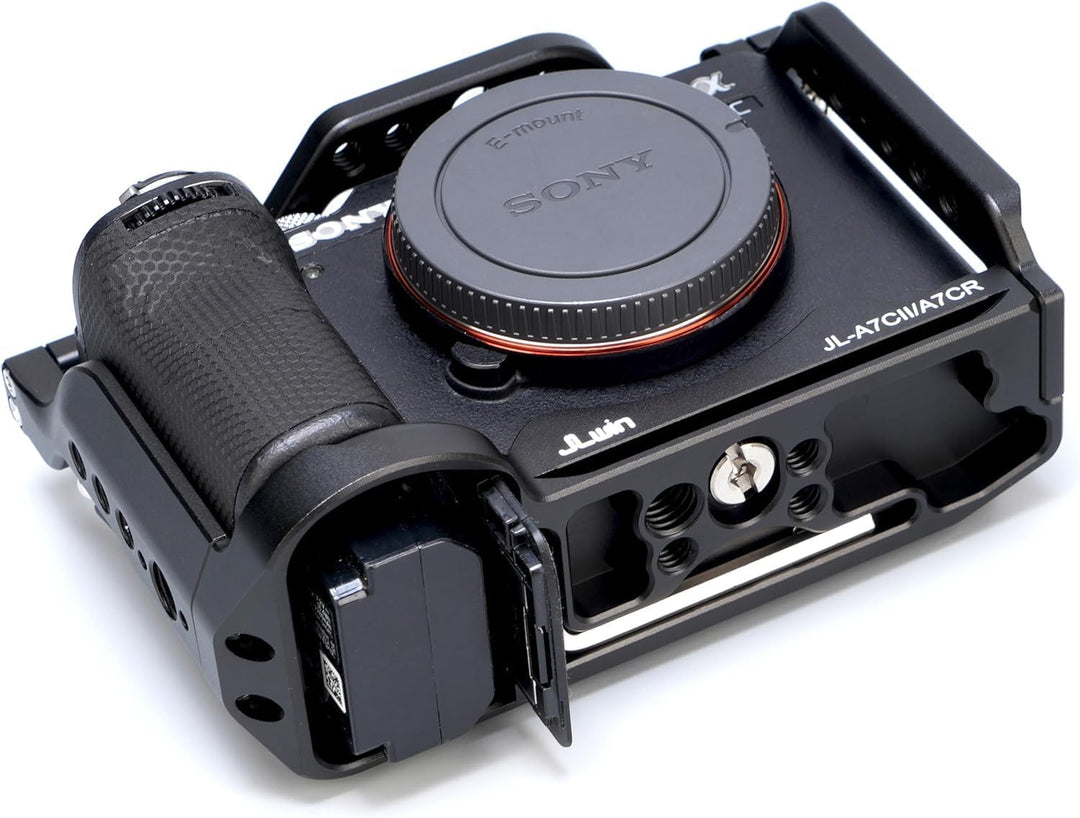 Hersmay Kamerakäfig für Sony a7cii /a7cr Kamera, Schnellwechselplatte für Arca-Swiss, 1/4„ & 3/8“ Sc