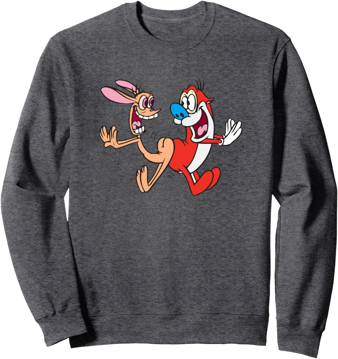 Ren and Stimpy Booty Bump Jump Smiles Sweatshirt