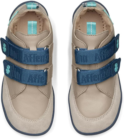 Affenzahn Barfussschuh Leder Buddy mit Klettverschluss Weich rutschfest Flexibel Reflektierend für J