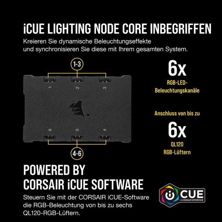 Corsair iCUE QL120 RGB, 120-mm-LED-PWM-Lüfter (für Desktop, 68 Einzeln Ansteuerbare, Schwindigkeiten