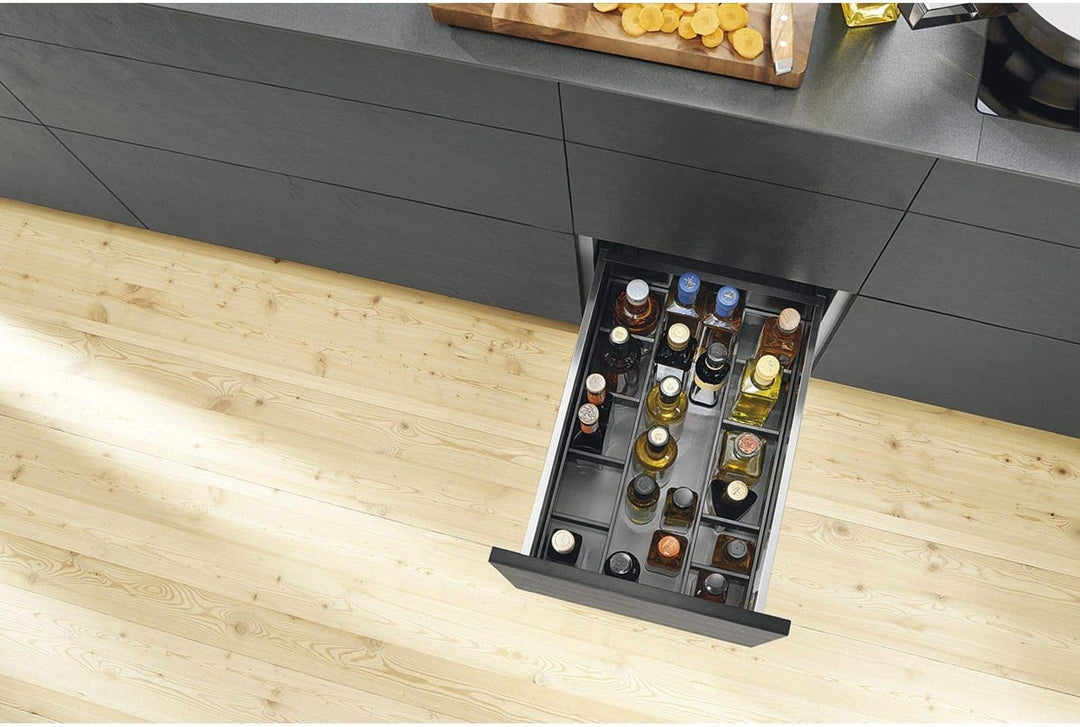 BLUM AMBIA-LINE Flaschenset, B200mm, Kunststoff oriongrau matt