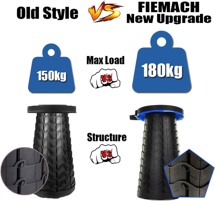 Tragbarer Klapphocker, Zweiten Generation Mini Teleskophocker Leichte Campinghocker für Outdoor Camp