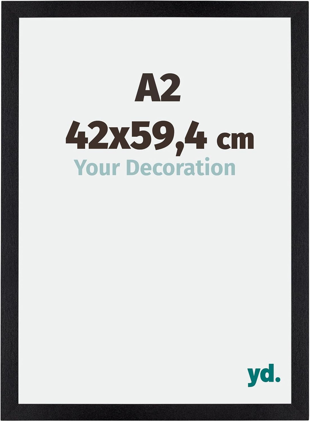 yd. Your Decoration - Bilderrahmen DIN A2 42x59,4 cm - Bilderrahmen aus MDF mit Acrylglas - Antirefl