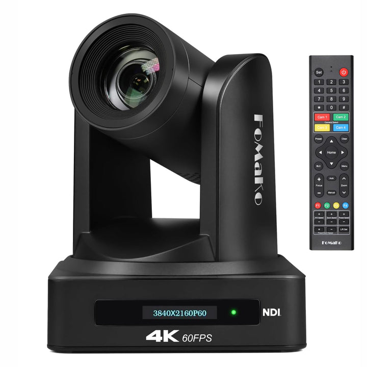 FoMaKo 4K 60FPS NDI HX3 PTZ Kamera, KI-Auto-Tracking, 20x Optischer Zoom NDI-Ausgang 4K@60, mit HDMI