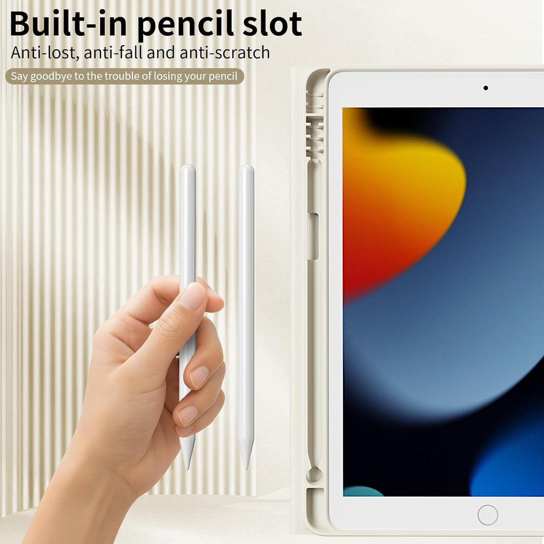 Tastatur Hülle für iPad 10,2 Zoll 9. 8. 7. Generation 2021 2020 2019, Abnehmbarer Bluetooth QWERTZ K