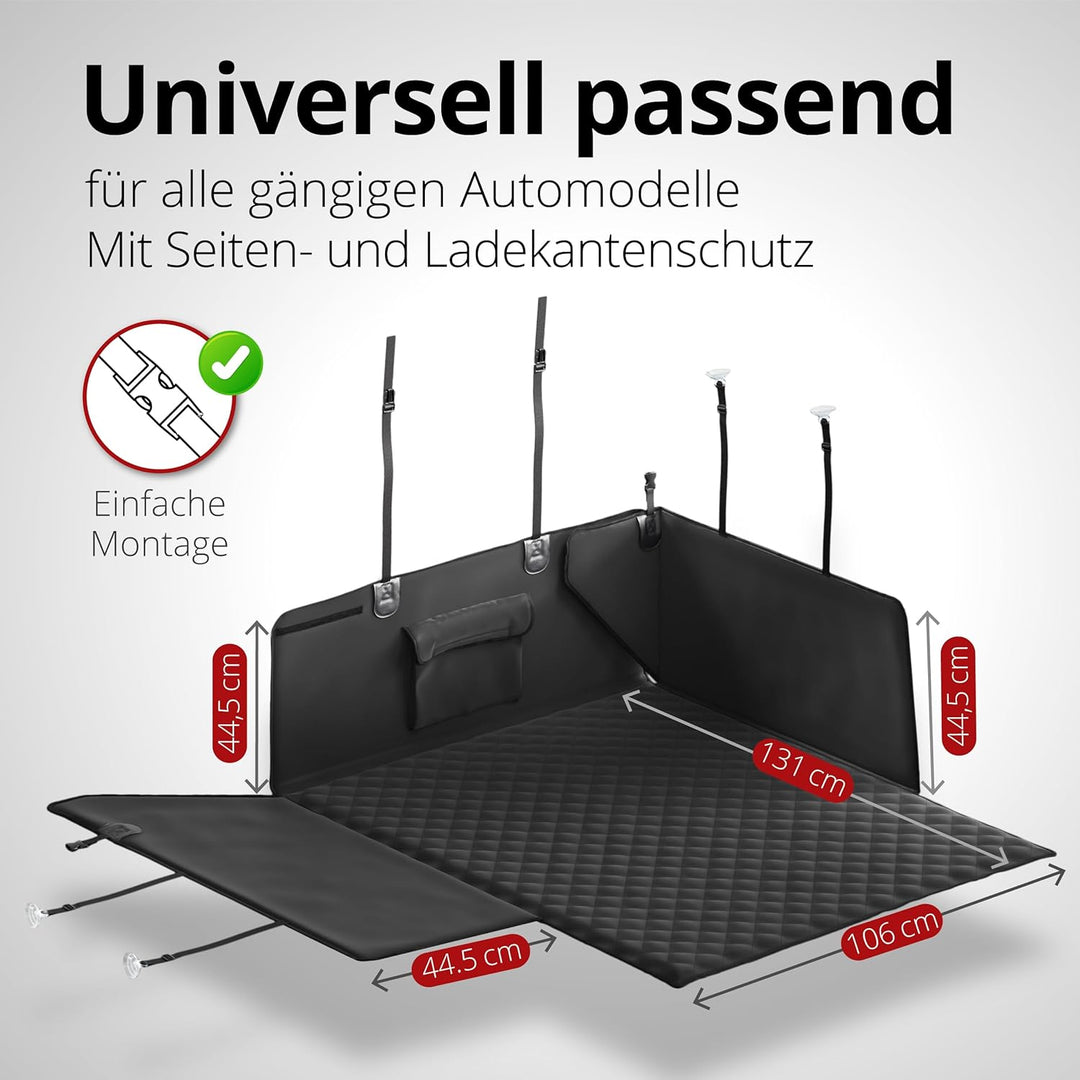 Walser Kofferraumschutz Hund - robuste 330g/qm Kofferraum Schutzmatte Hund - 100% wasserdicht - mit