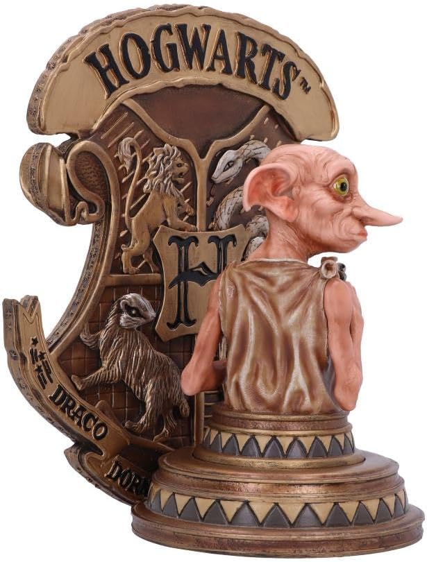 Nemesis Now Offiziell lizenzierte Harry Potter Dobby Buchstütze, goldfarben, 20 cm