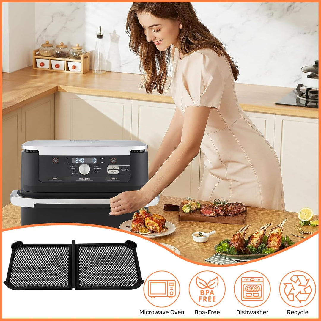 Spritzschutz für Ninja Foodi Flexdrawer 10,4 l Heissluftfritteuse AF500eu, Wiederverwendba Silikon A