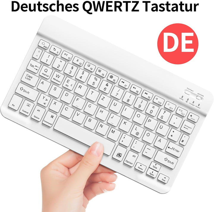Hülle mit Tastatur für iPad A16 11 Generation 2025 (11 Zoll), iPad 10 Generation 2022 (10.9 Zoll) mi