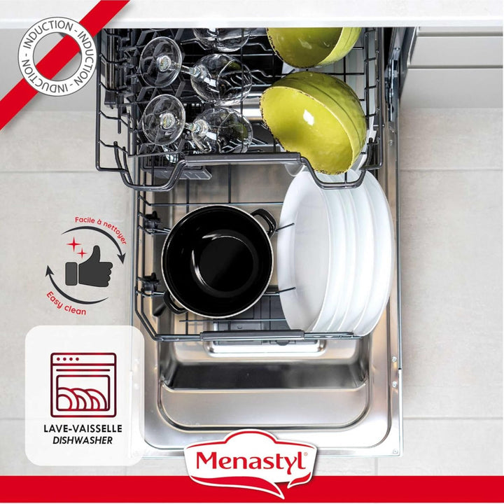 Util‘Home 3645580 Fritteuse, Edelstahl, 26 cm, Schwarz