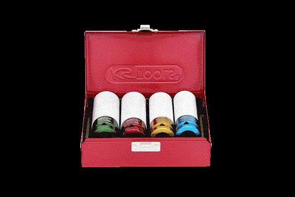 KS Tools 515.1006 1/2" Alu-Felgen Kraft-Stecknuss-Satz, 4-tlg.