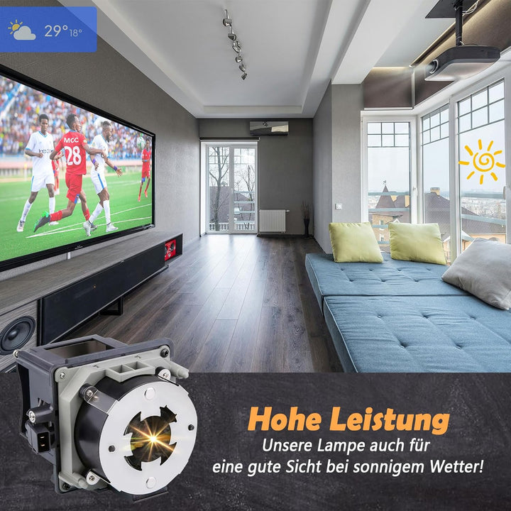 Supermait 465 Fit für EP93 A++ Qualität Beamerlampe Ersatz projektorlampe Birne mit Gehäuse Kompatib