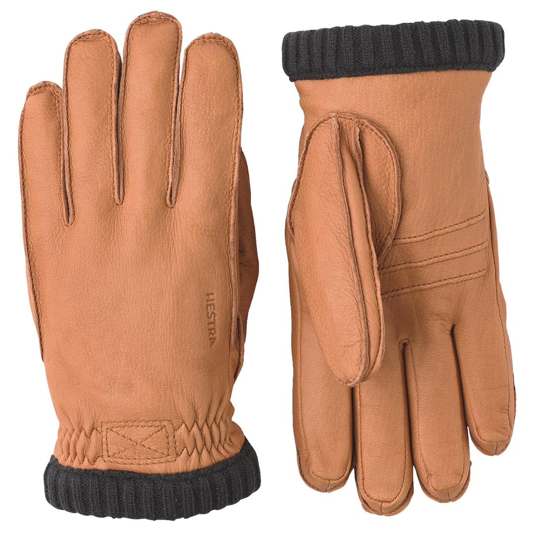 Hestra Deerskin Primaloft Rib Glove, Insulated Leather Glove for Work & Everyday Use Braun 7, Braun