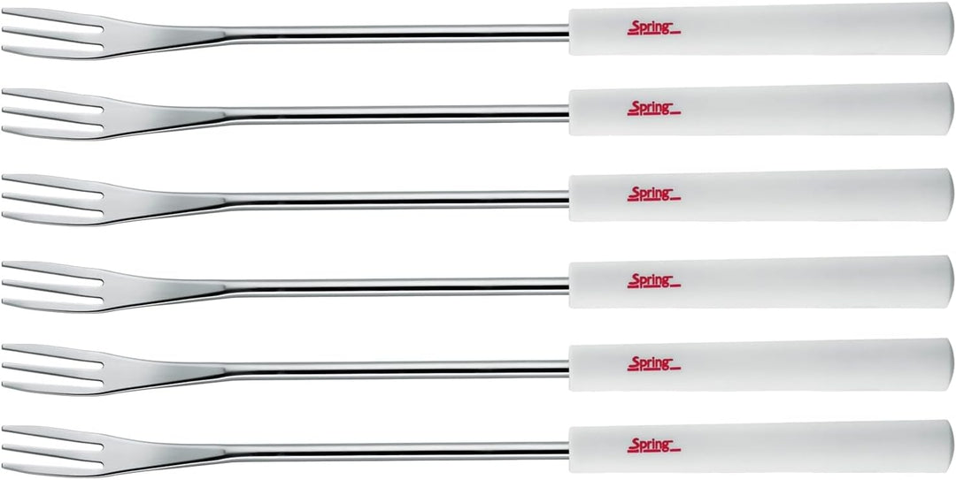 Käsefondue Gabeln 6er Set Basic Käsefondue Gabel Weiss Spring, Weiss