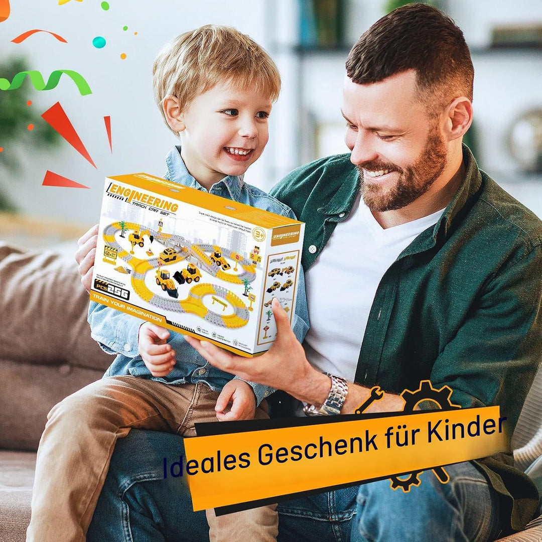 Kinderspielzeug ab 2 3 4 5 6 Jahre, Rennbahn Kinder Geschenk 2-6 Jahre Junge Autorennbahn Spielzeug