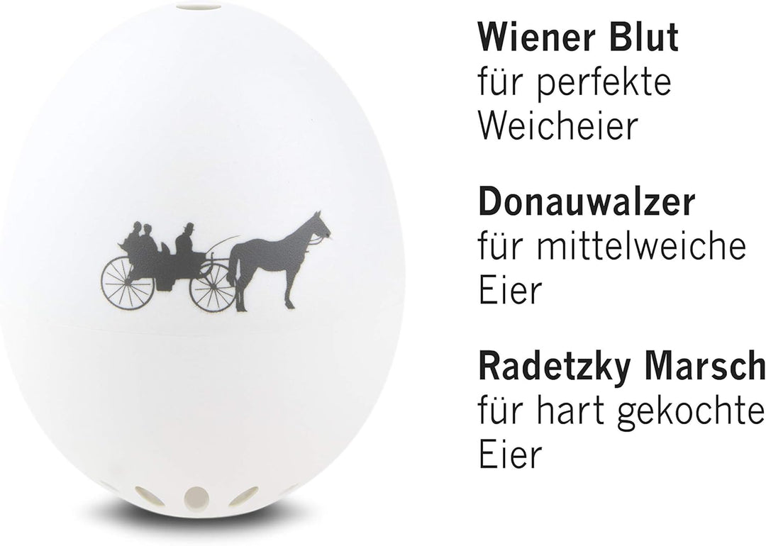 Fiaker PiepEi - Singende Eieruhr zum Mitkochen - Eierkocher für 3 Härtegrade - Wien Geschenk - Lusti
