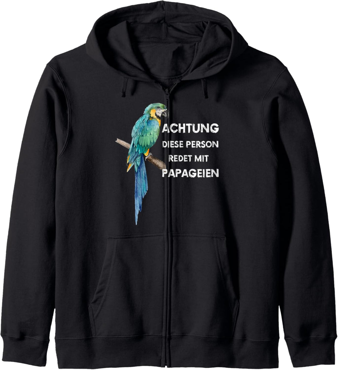 Gelbbrust Ara - Achtung diese Person redet mit Papageien Kapuzenjacke
