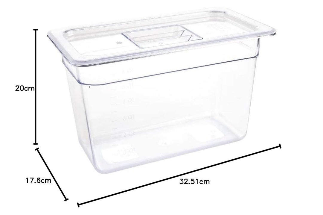 Vogue U235 Polycarbonat GN-Behälter, Transparent, 1/3 Grösse 325 x 176 mm