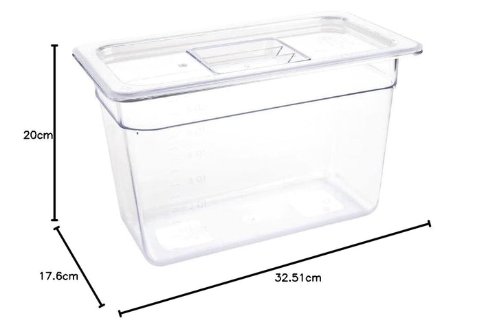 Vogue U235 Polycarbonat GN-Behälter, Transparent, 1/3 Grösse 325 x 176 mm
