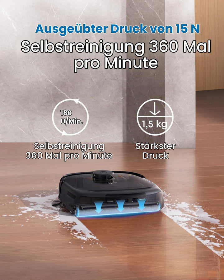 eufy Wischrolle, langlebig, waschbar, effektive Reinigung, passend für E25, E28, S1 und S1 Pro