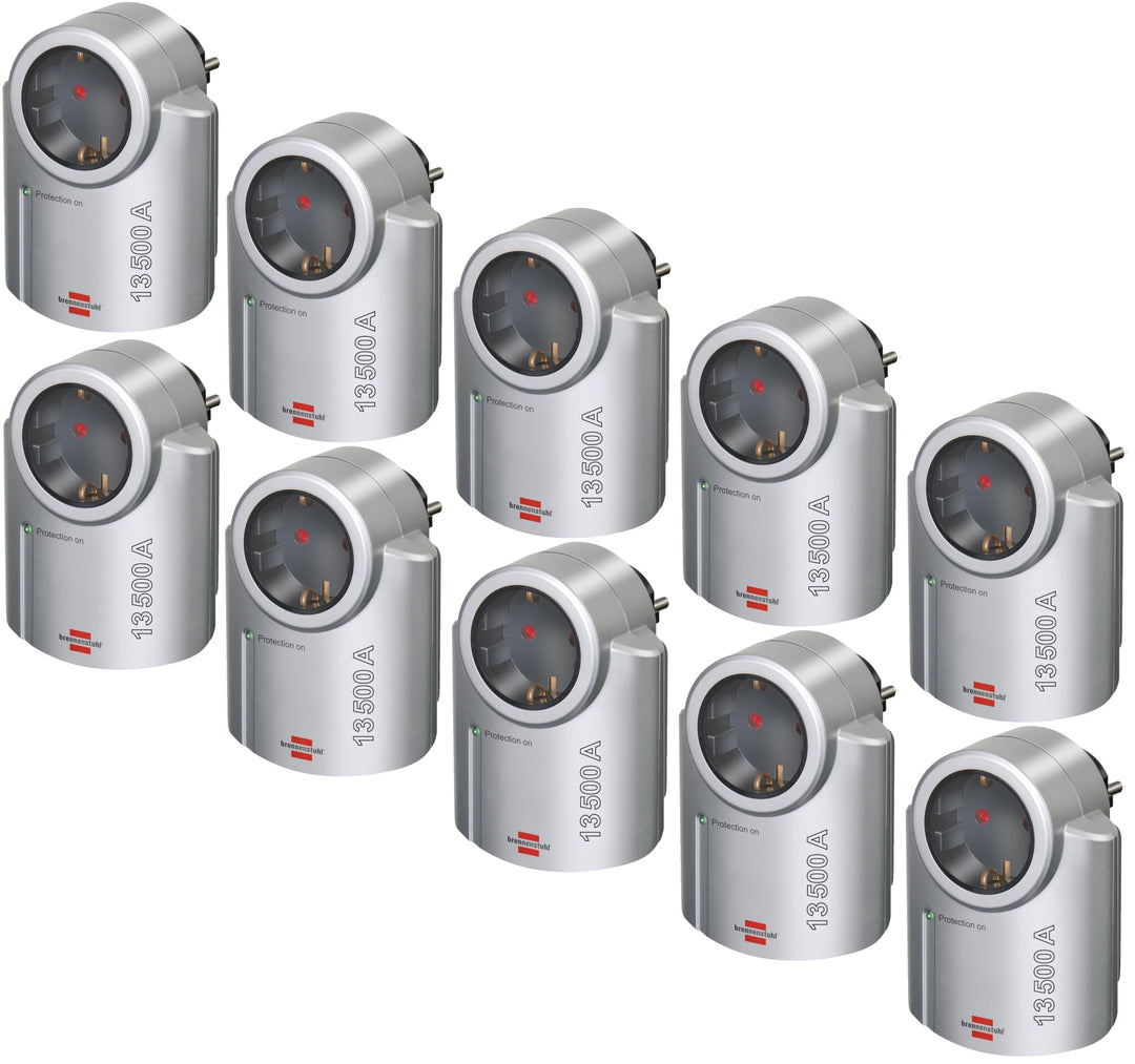 10er Set: Brennenstuhl Primera-Line Überspannungsschutzadapter, 1506950 1 10 pezzi, 1 10 pezzi