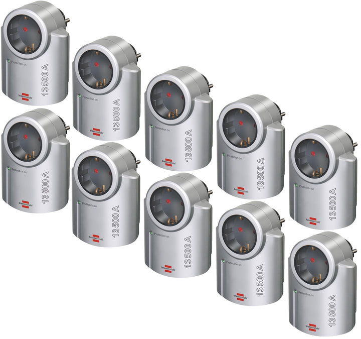 10er Set: Brennenstuhl Primera-Line Überspannungsschutzadapter, 1506950 1 10 pezzi, 1 10 pezzi