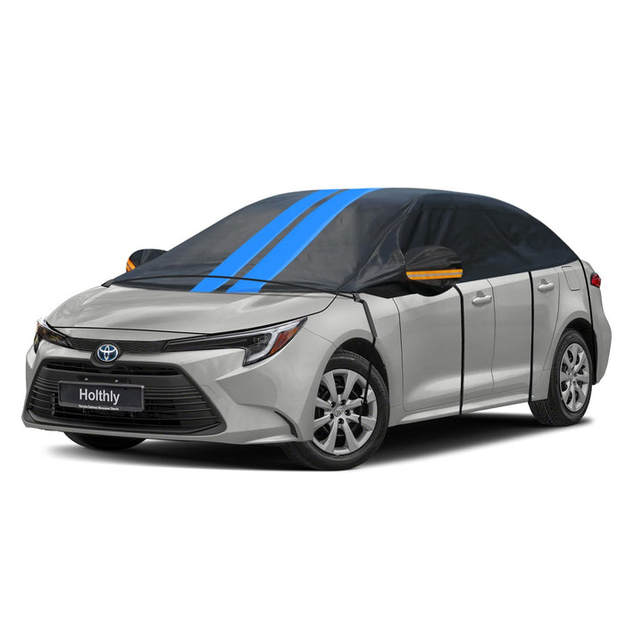 Halbgarage für Auto Winter,PKW Halbgarage Oben Wasserdicht Atmungsaktiv Autoabdeckung,Abdeckplane Ha