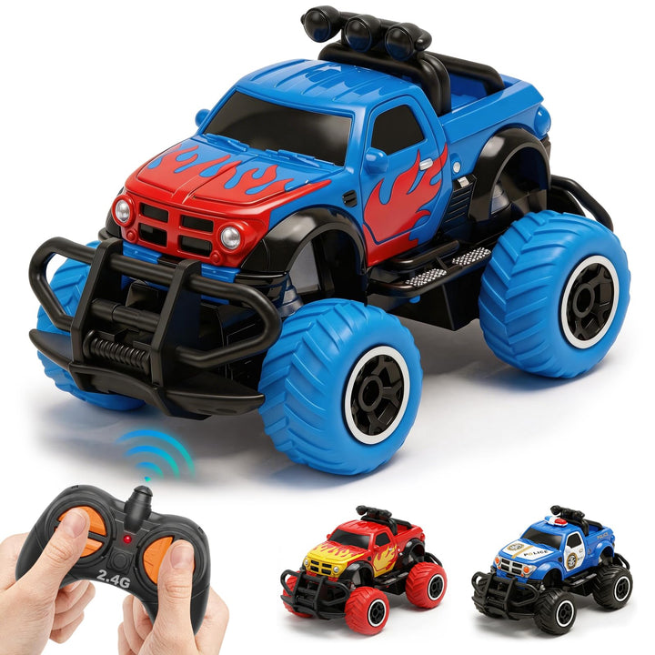 Pup Go Monster Truck Ferngesteuertes Auto mit Licht für Kinder 3-9 Jahr, Robust Mini RC Auto Schnell