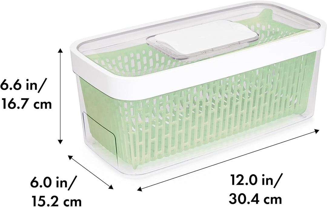OXO Good Grips Greensaver-Frischhaltebox mit Deckel und Lüftung, gross – 4,7 l Behälter 4.7L, Behält
