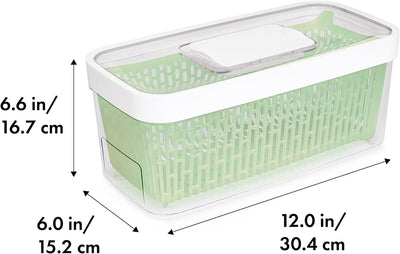 OXO Good Grips Greensaver-Frischhaltebox mit Deckel und Lüftung, gross – 4,7 l Behälter 4.7L, Behält