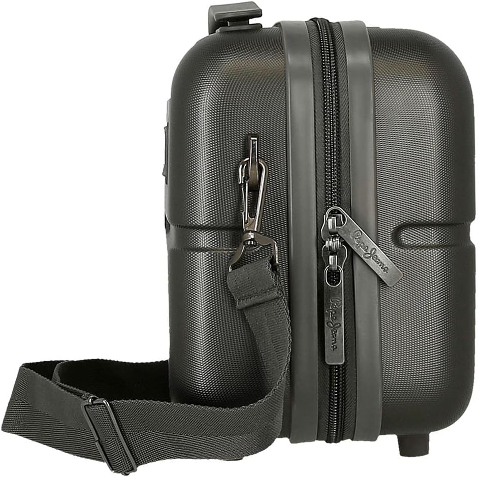 Pepe Jeans Accent Anpassbarer Kulturbeutel ABS-Toilettenbeutel Anthrazit, ABS-Toilettenbeutel Anthra