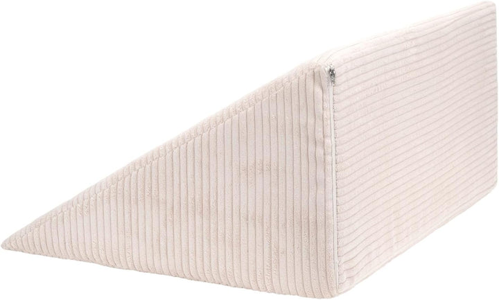 Selfitex Breitcord Keilkissen 60x50x30 cm, Made in Germany, bequemes Lesekissen, Rückenkissen, ergon