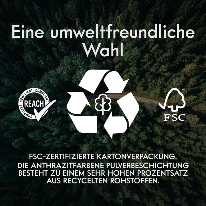 KalaMitica Apfel Design magnetische Kreidetafel aus Stahl, Anthrazit, 56x38x0,12cm, Apfel