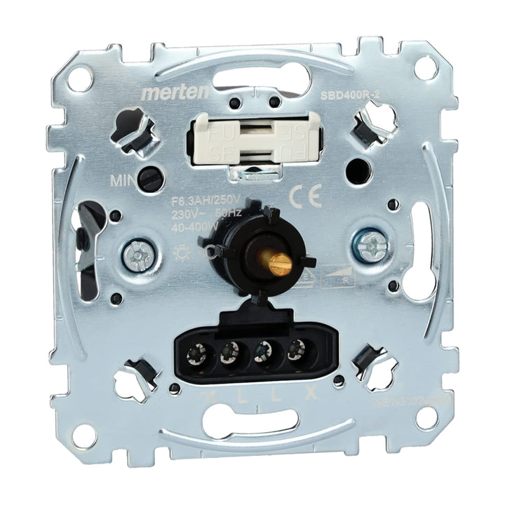 Schneider Electric Merten MEG5132-0000 Dimmschalter, Drehdimmer-Einsatz für ohmsche Last mit Druck-W