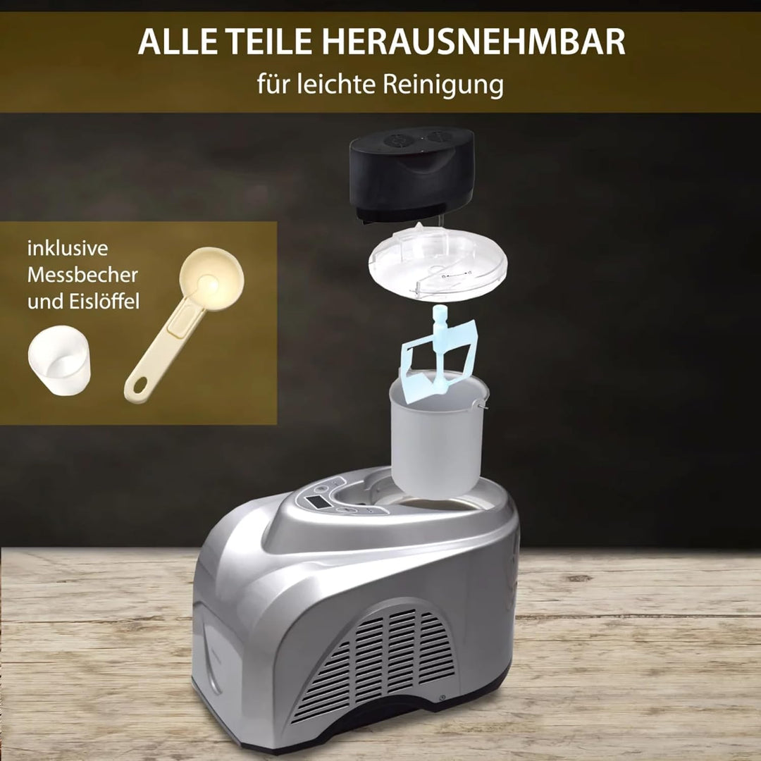 Syntrox Germany Eismaschine Zentoria Frozen Yogurt Maschine Softeismaschine Digital, Softeis selber