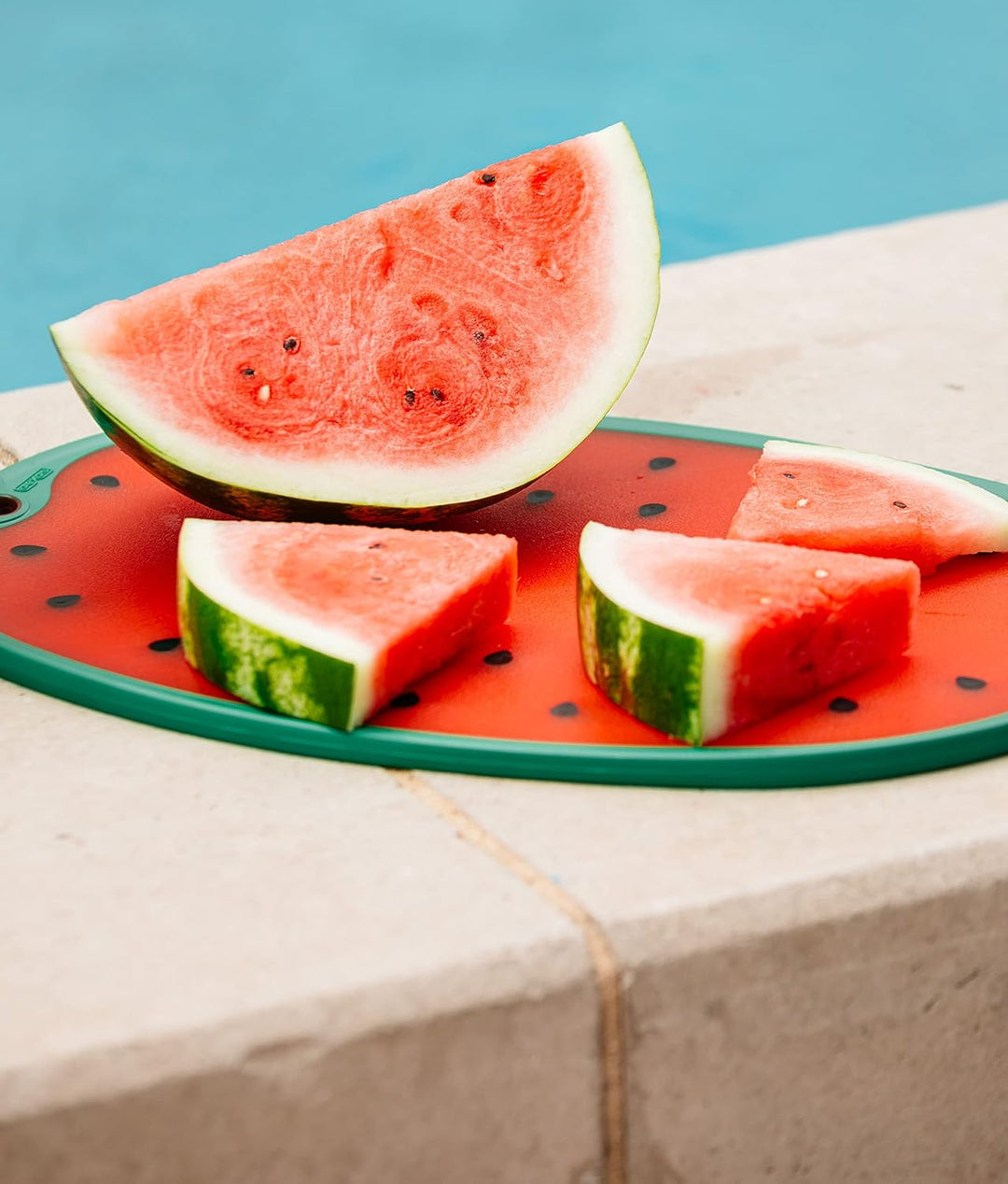 Dexas Wassermelonen-Schneidebrett/Servierbrett in Wassermelonenform, Wassermelone