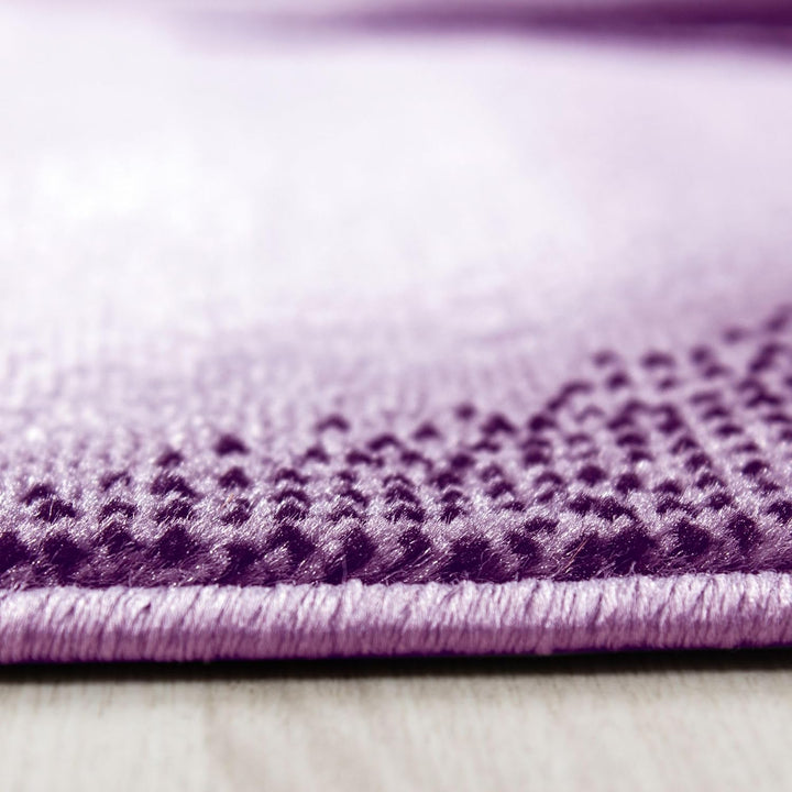 Carpetsale24 Teppich Wohnzimmer Abstrakten Wellen Mustern Lila Meliert 240 x 340 cm - Kurzflor Teppi