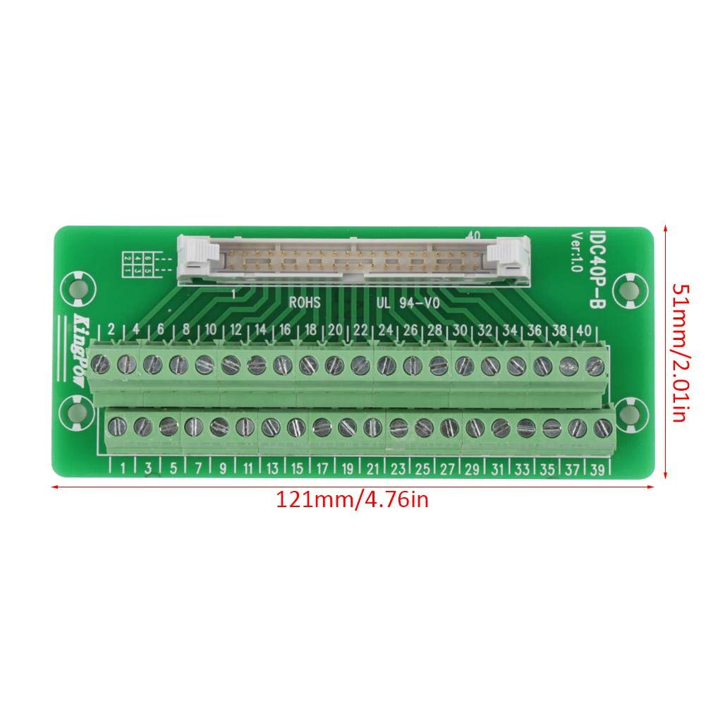 IDC40P 40Pin Steckerleiste Breakout Board Terminal Block Stecker PLC Schnittstelle mit Halterung Gee