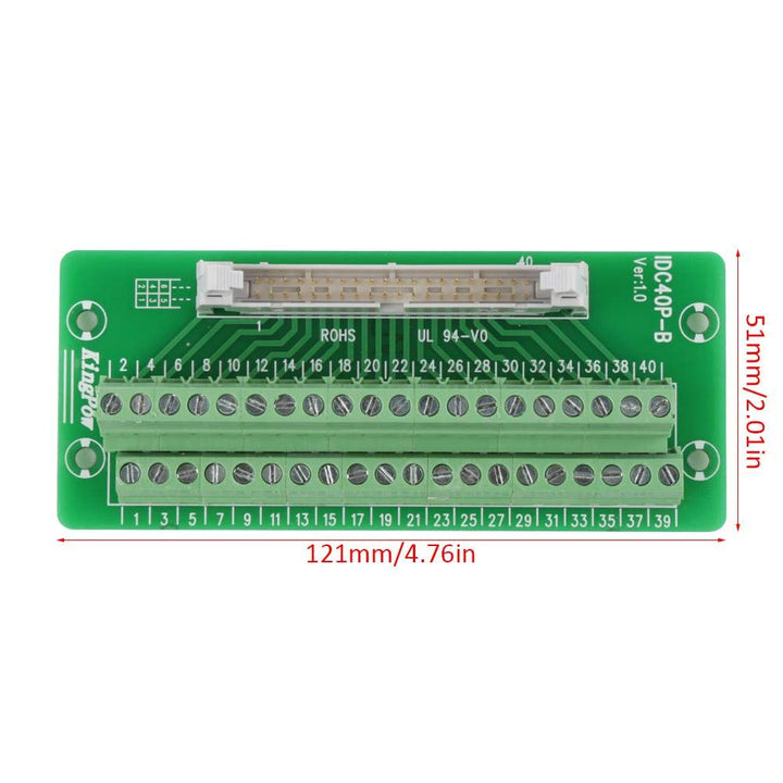 IDC40P 40Pin Steckerleiste Breakout Board Terminal Block Stecker PLC Schnittstelle mit Halterung Gee