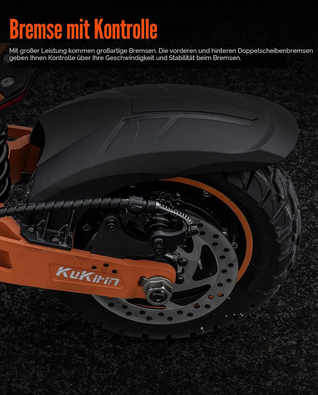140mm Scooter-Bremsscheibenbremsbelag 6 Löcher Rund Kompatibel mit Kukirin G2 MAX / G2 PRO KickScoot