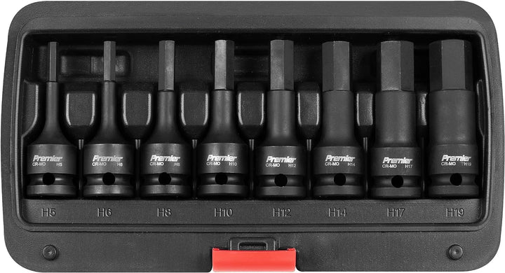 Impact Hex Socket Bit Set 8pc 1/2"Sq Drive 1 1/2-Inch Square Drive, 1 1/2-Inch Square Drive