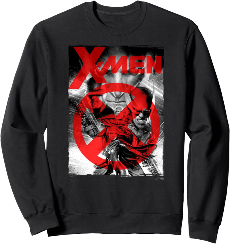 Marvel X-Men Wolverine Cyclops Cable Red Logo Sweatshirt