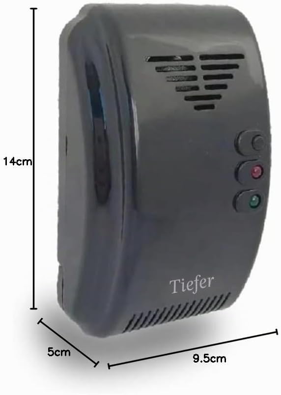 BEEPER DET-GN101 Gasdetektor für natürliche und einschläfernde Gase (schwarz), Schwarz