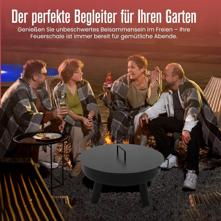 Abdeckung passend für Feuerschale Ø 60 cm, Abdeckung für Feuerstelle für den Garten, Terrasse und Ba